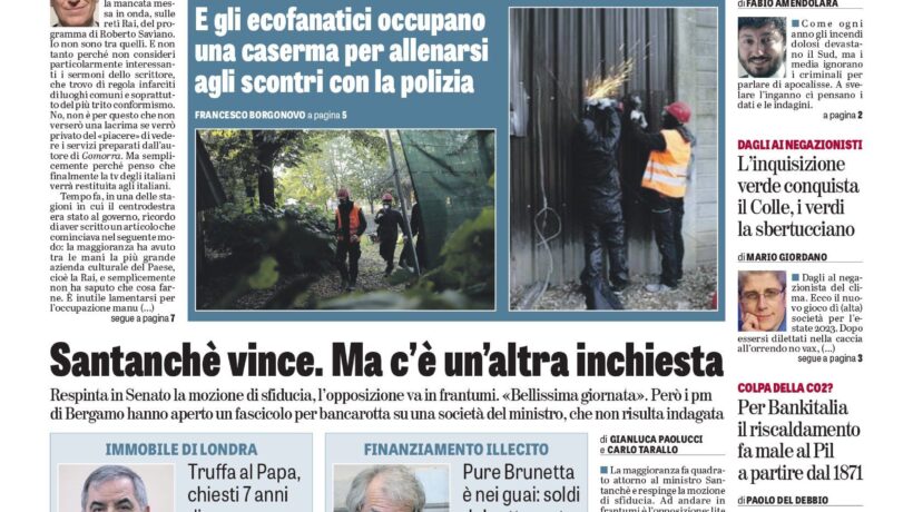 Oggi in edicola