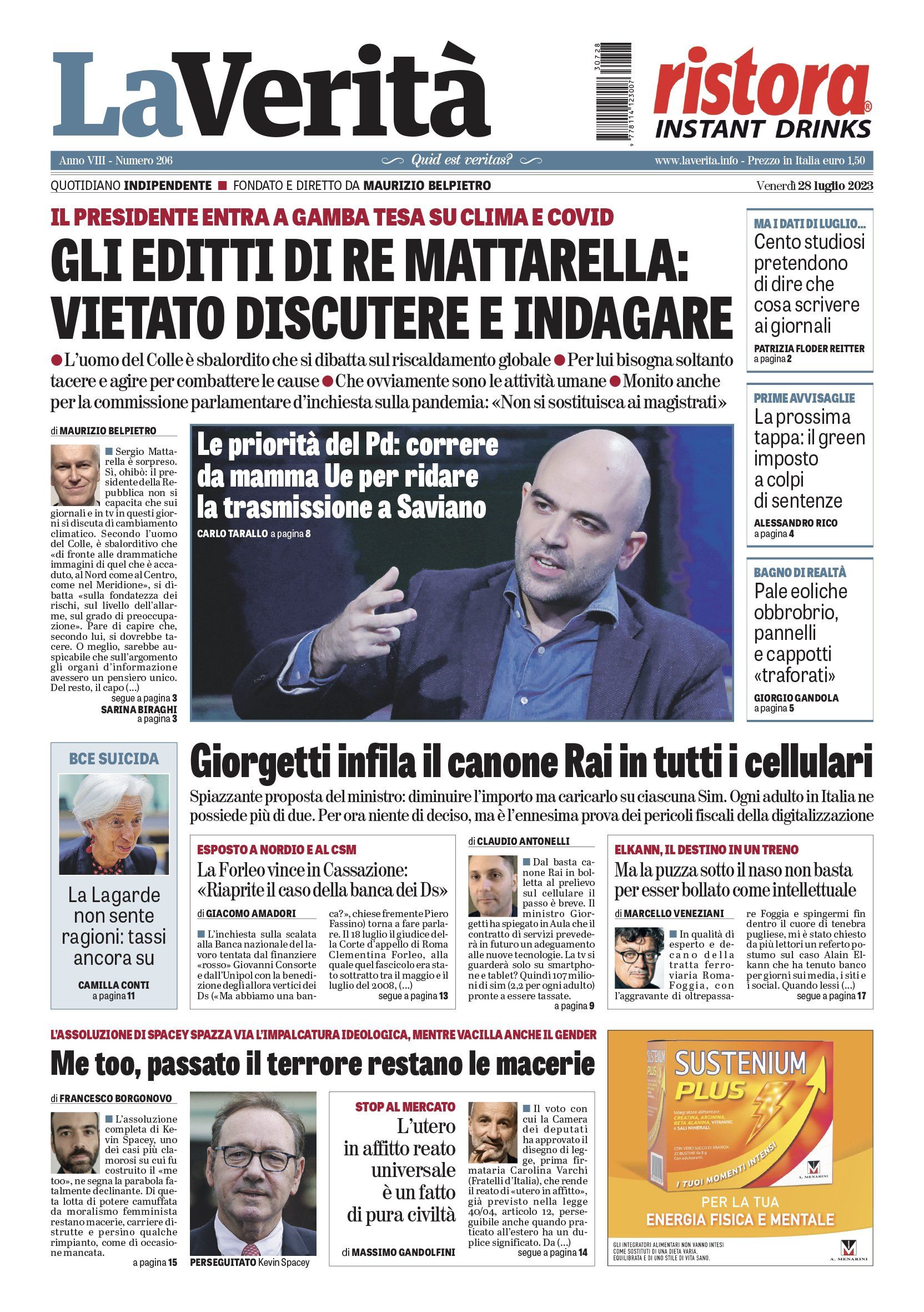 Oggi in edicola