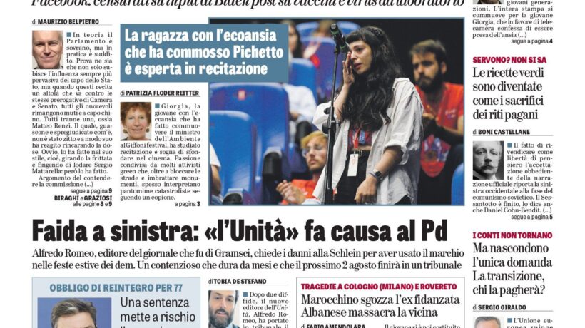 Oggi in edicola