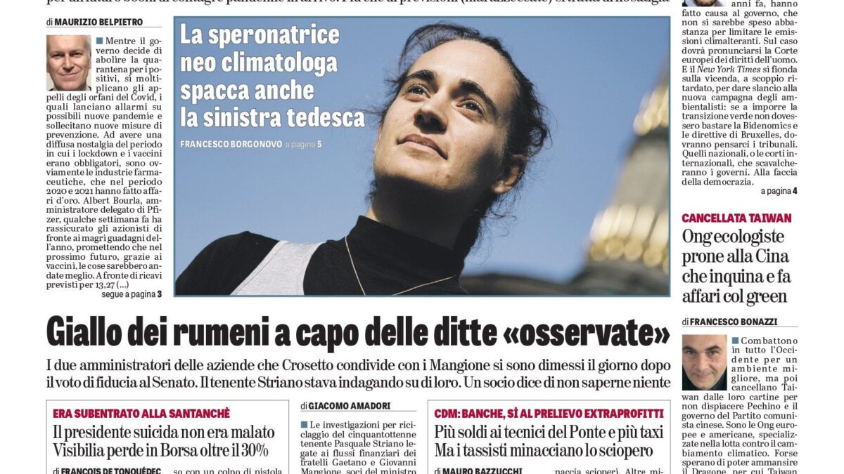 Oggi in edicola