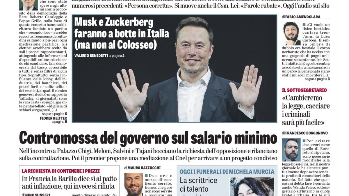 Oggi in edicola
