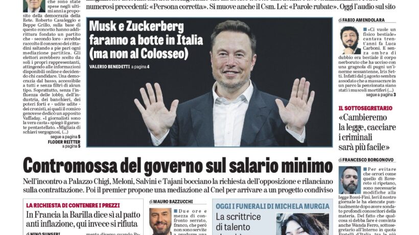 Oggi in edicola