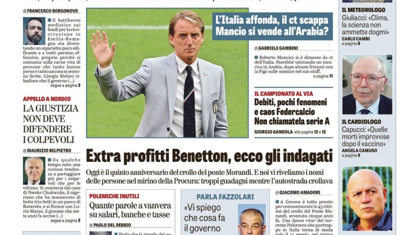 Oggi in edicola
