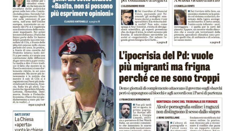 Oggi in edicola