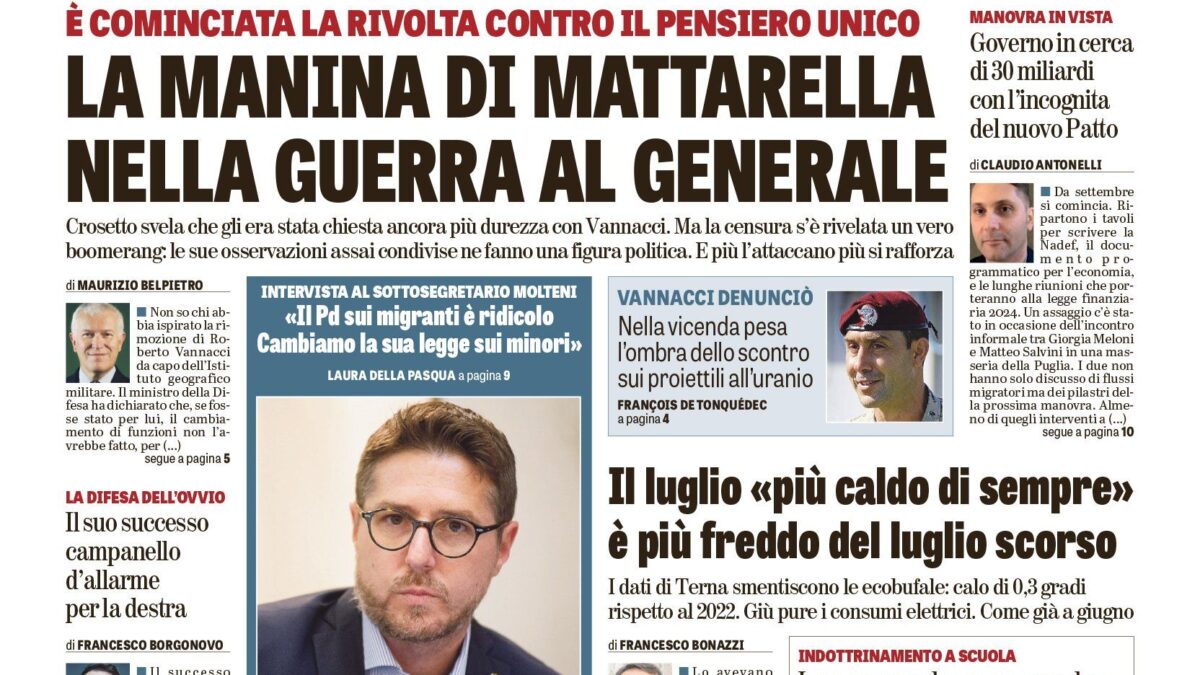 Oggi in edicola