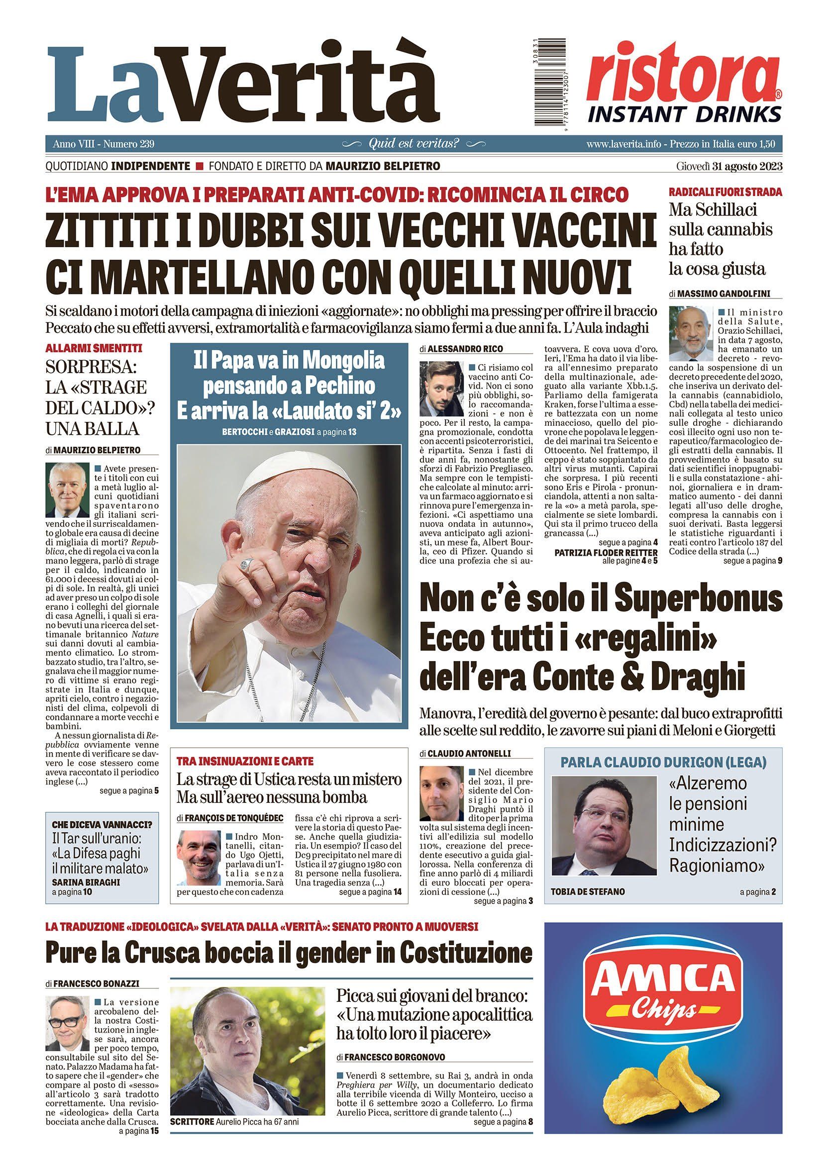 Oggi in edicola
