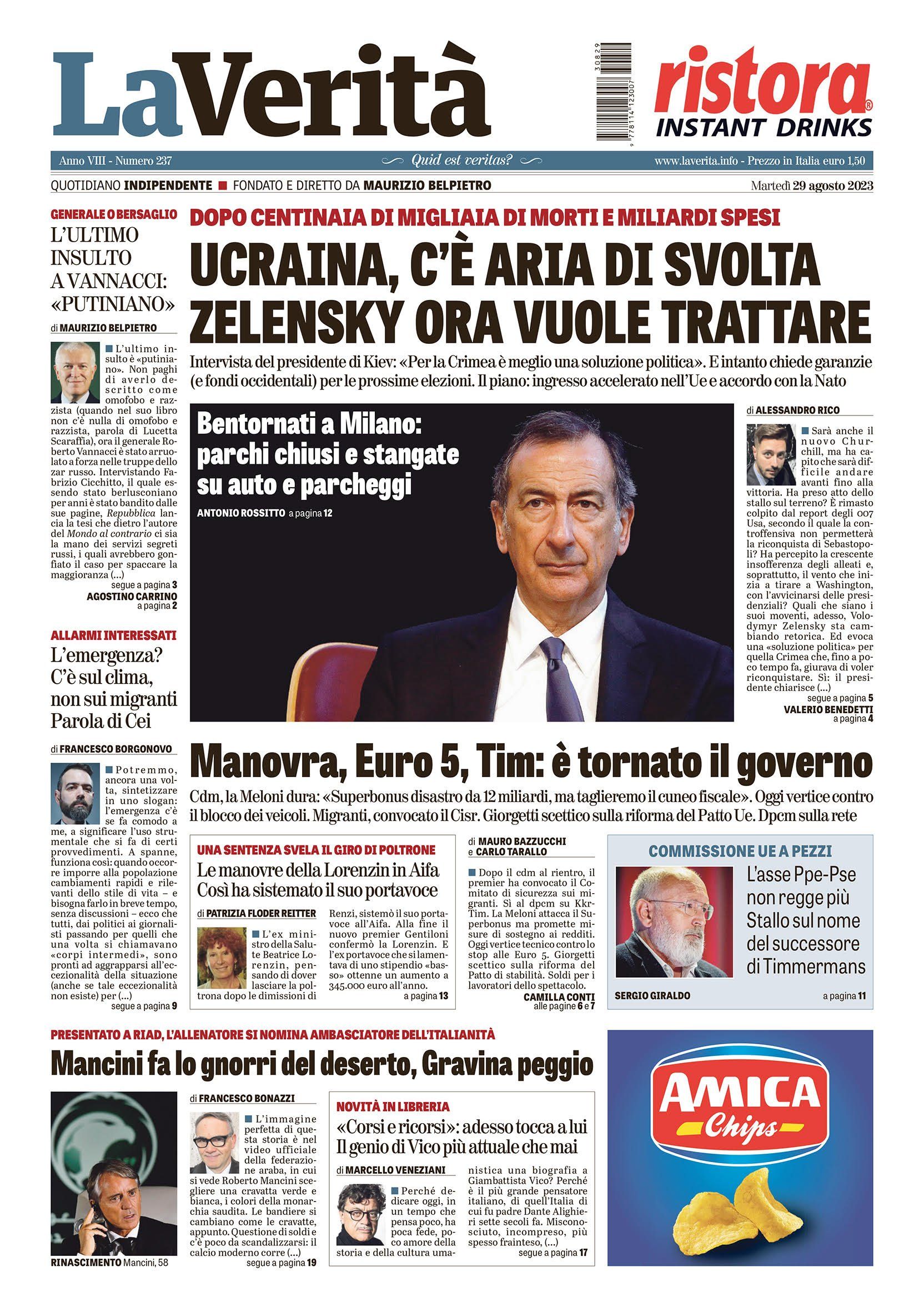 Oggi in edicola