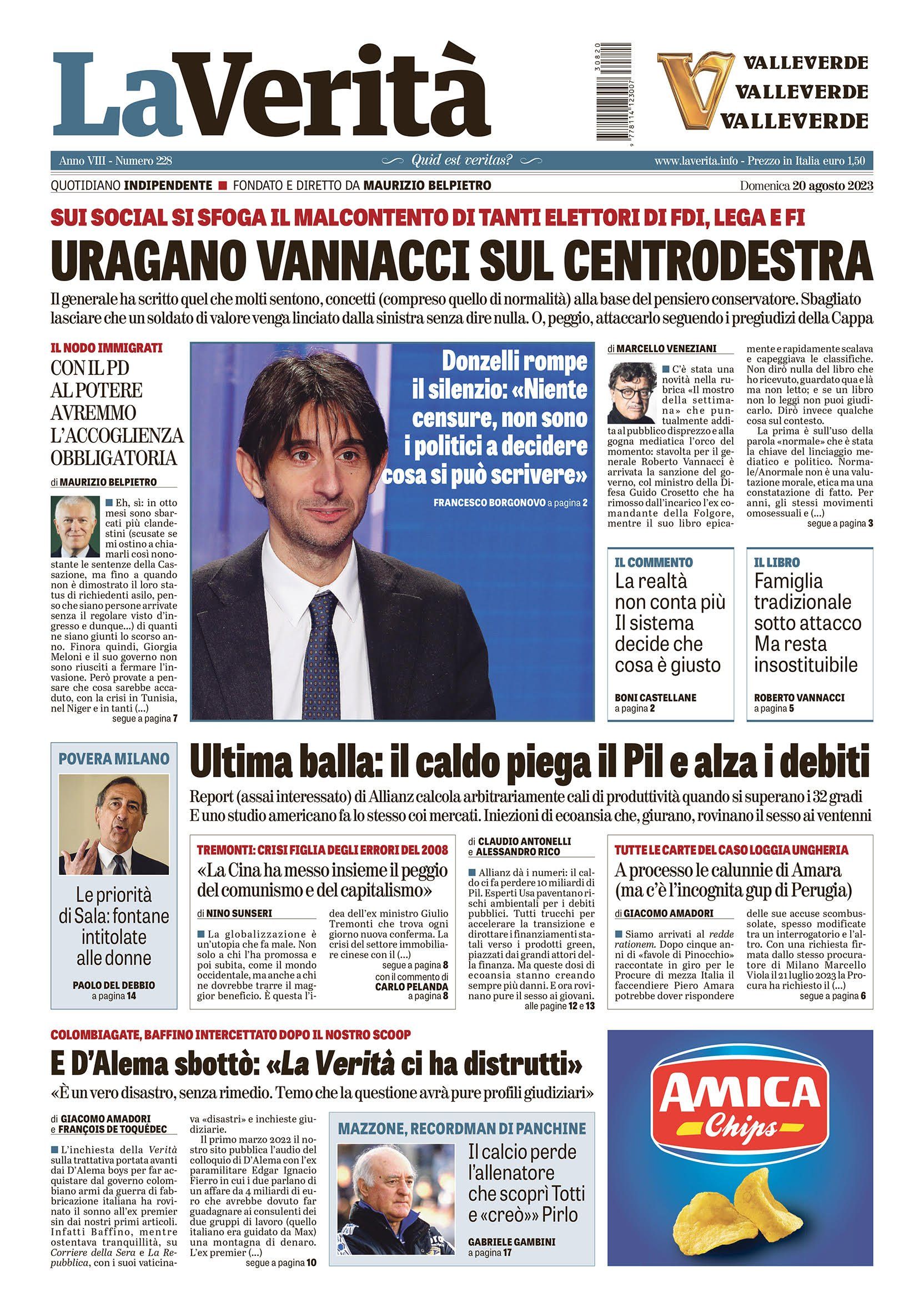 Oggi in edicola