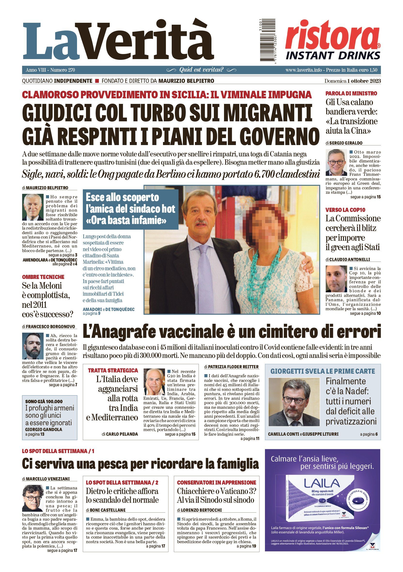 Oggi in edicola