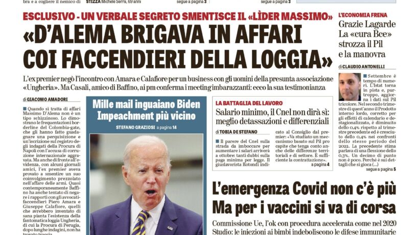 Oggi in edicola