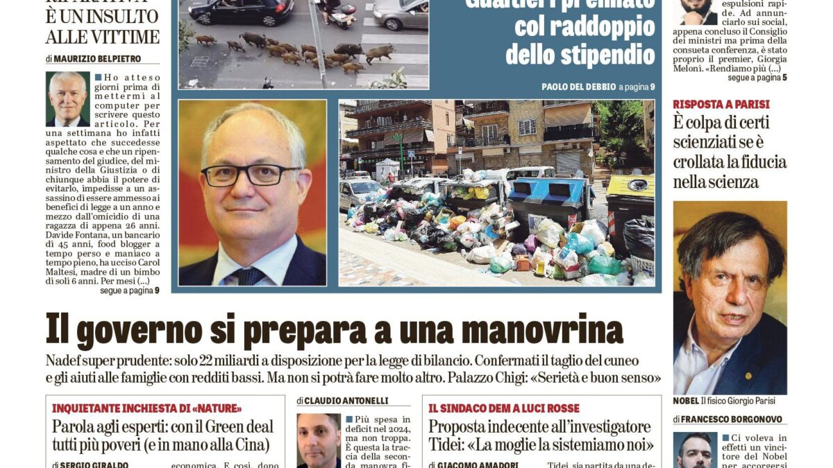 Oggi in edicola