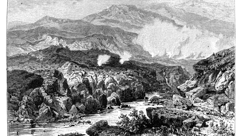 La geotermia sulle colline metallifere toscane in una illustrazione del settecento (IStock)