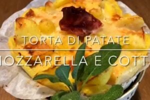 Cuciniamo insieme: torta di patate, cotto e mozzarella