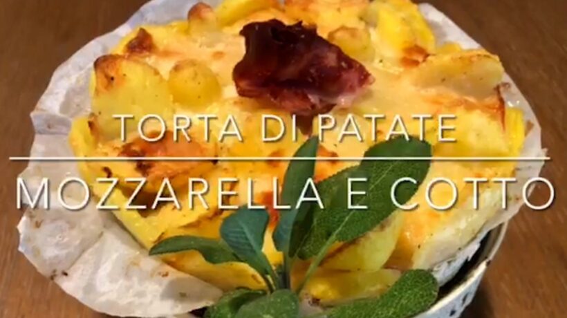 Cuciniamo insieme: torta di patate, cotto e mozzarella