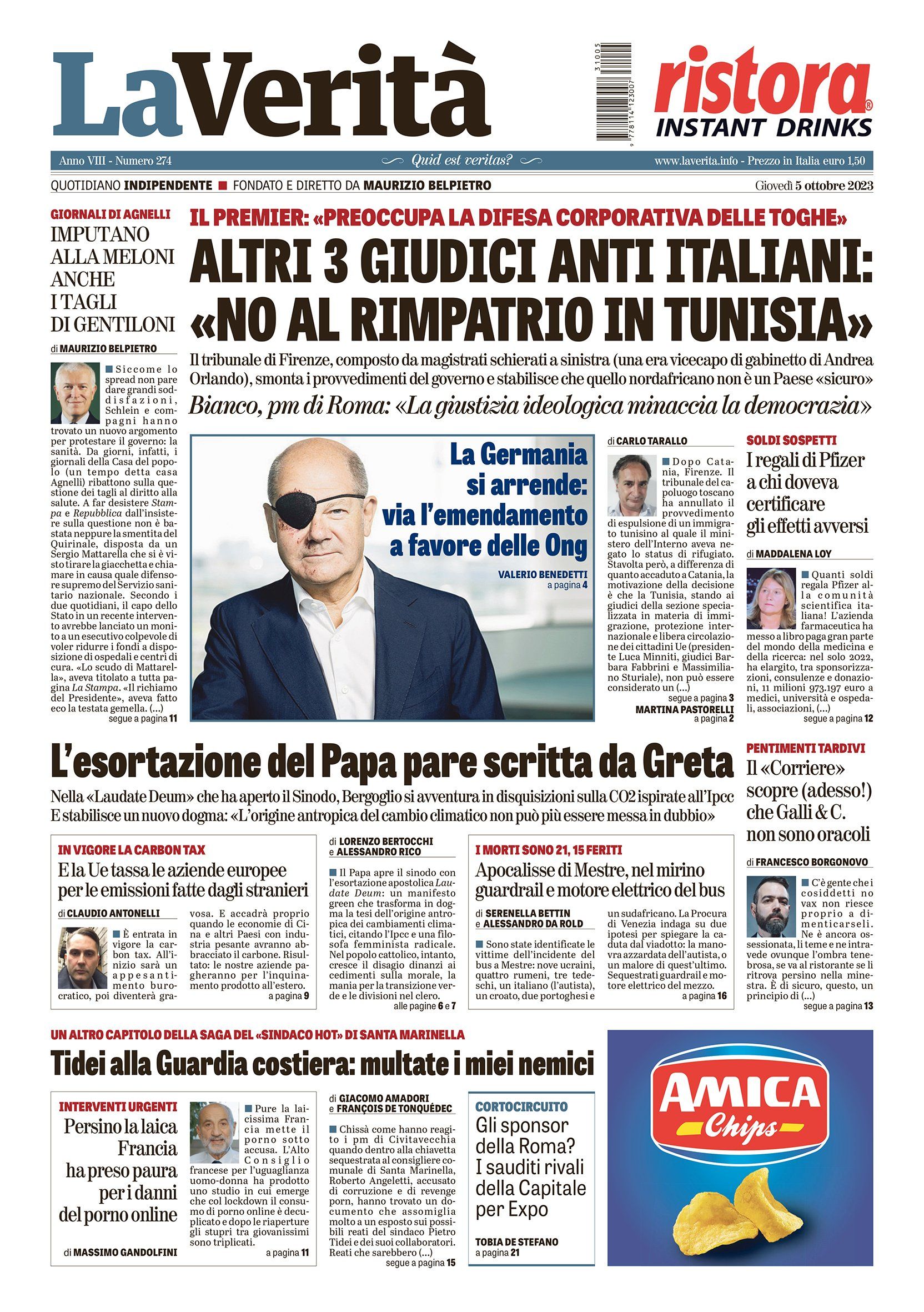 Oggi in edicola