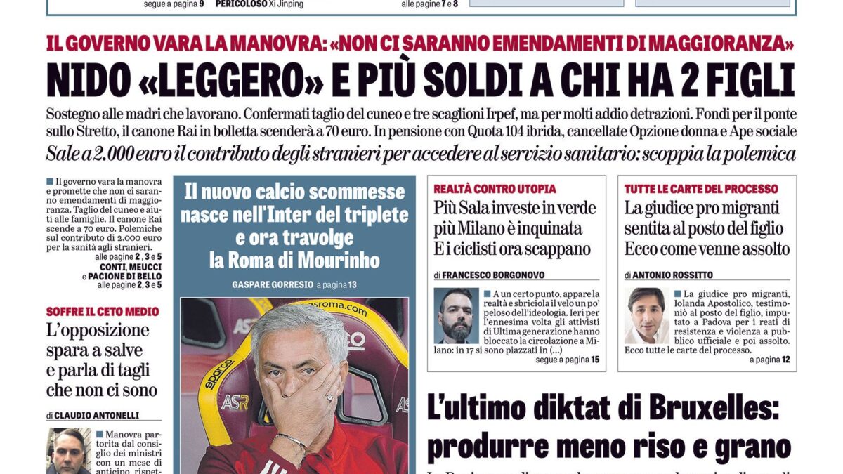 Oggi in edicola