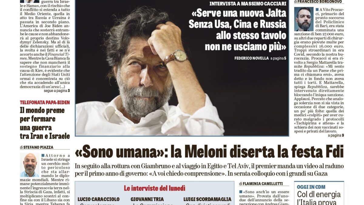 Oggi in edicola