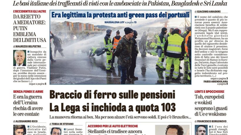 Oggi in edicola