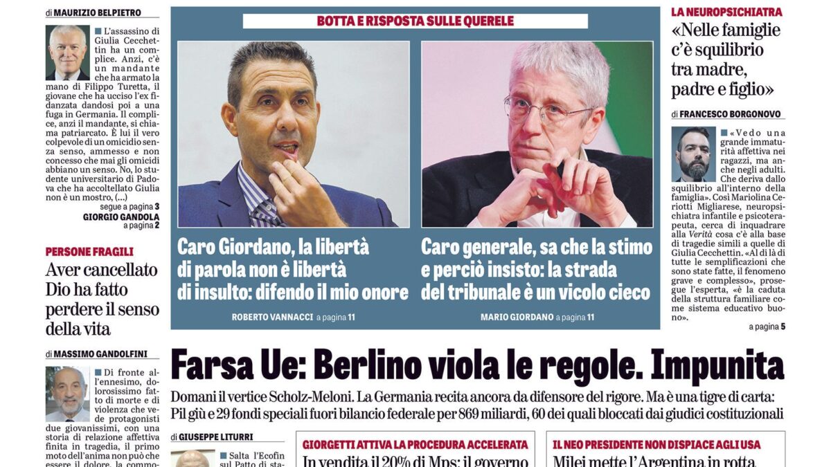 Oggi in edicola