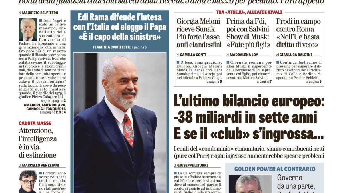 Oggi in edicola