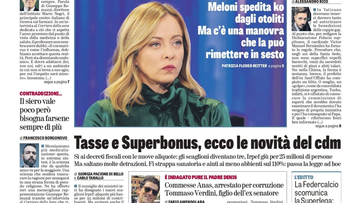 Oggi in edicola