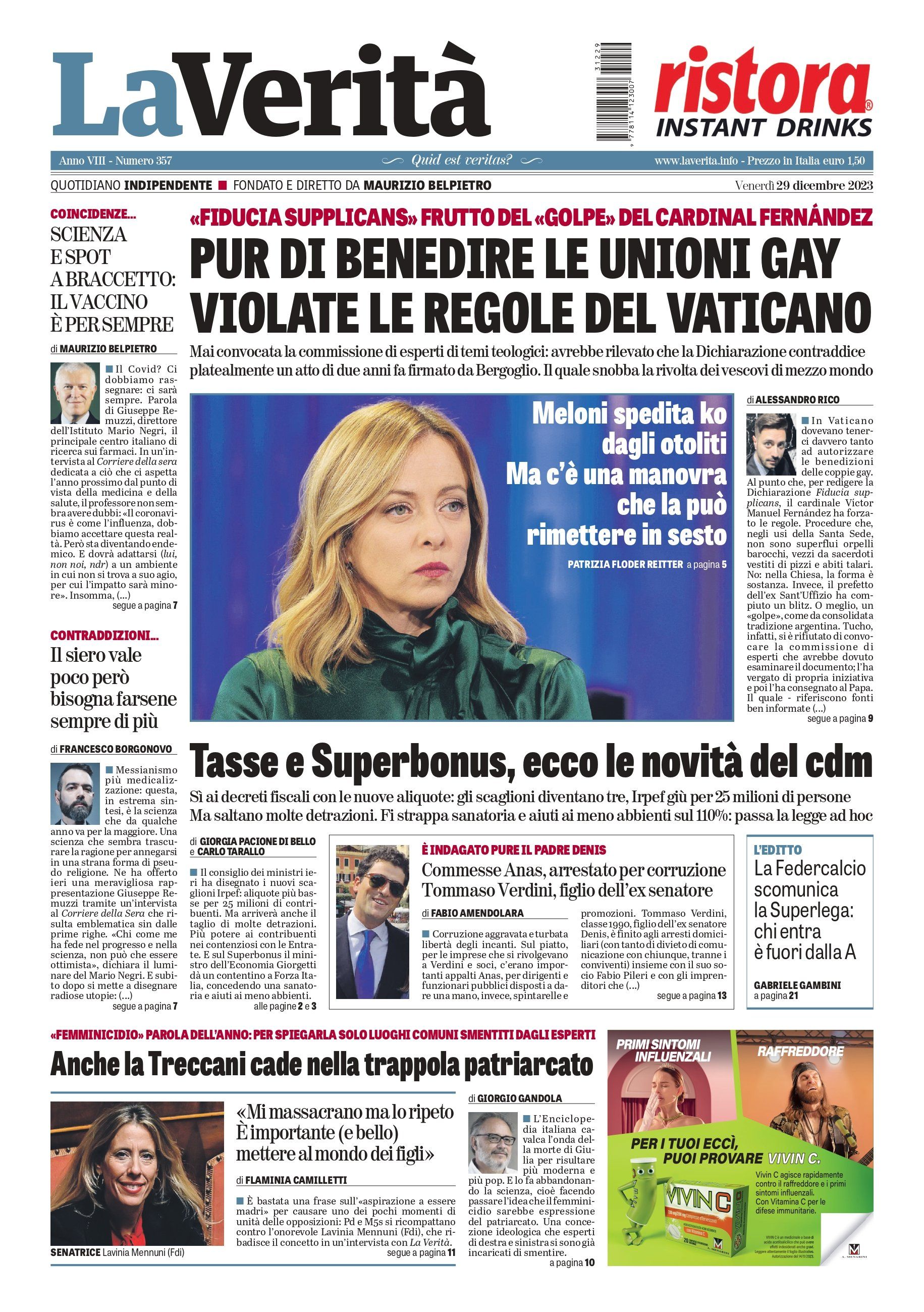 Oggi in edicola
