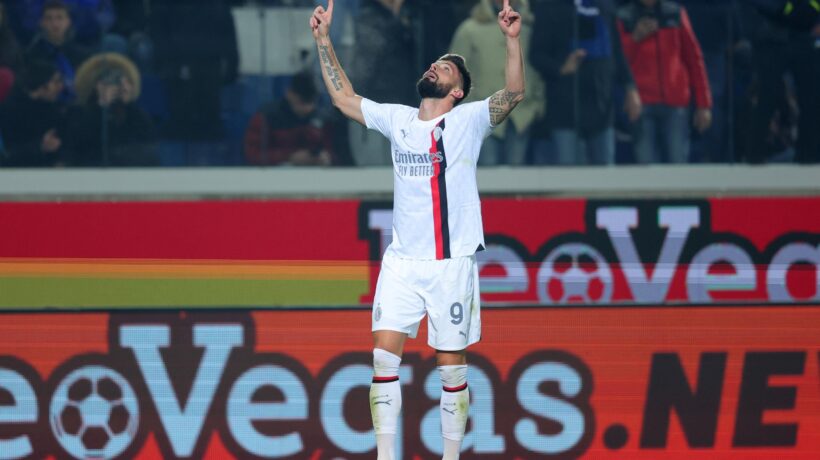 L'attaccante francese del Milan Olivier Giroud (Ansa)