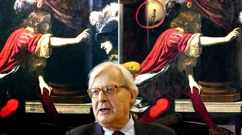 Sgarbi espone un quadro rubato alla mostra? «No, è una copia»