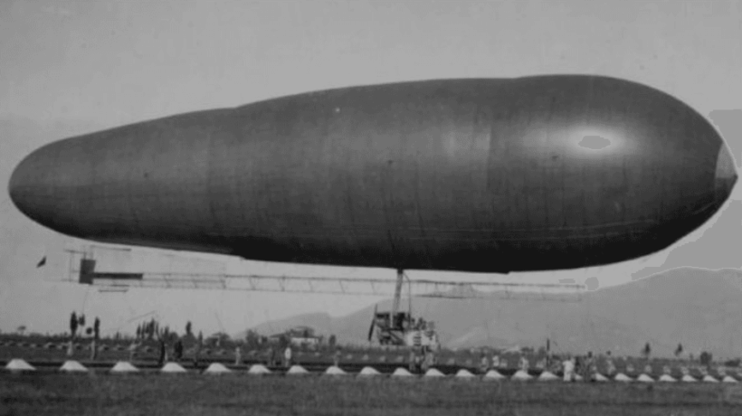 Il dirigibile U-5, utilizzato alla fine della Grande Guerra