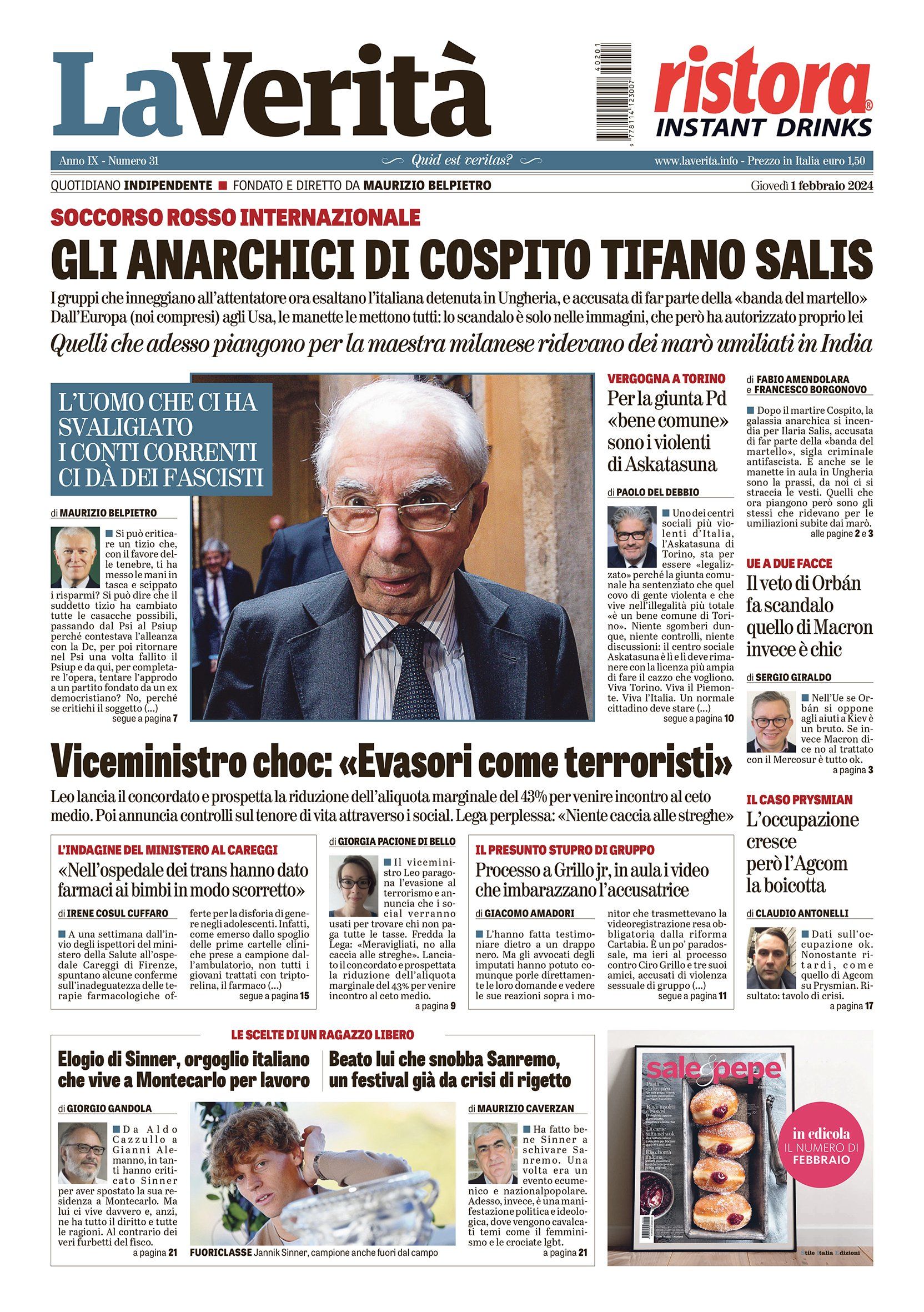 Oggi in edicola