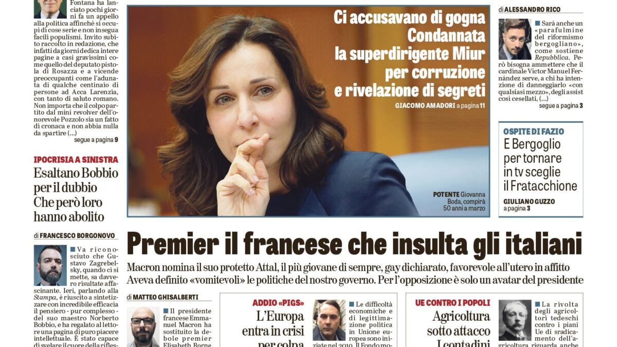 Oggi in edicola