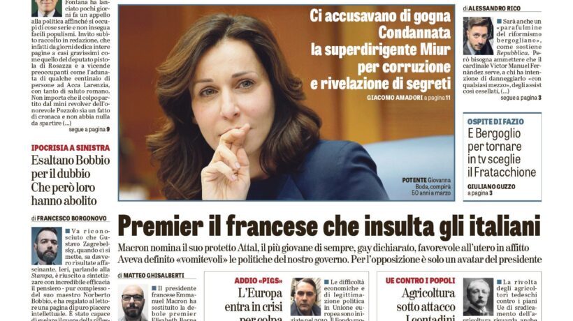 Oggi in edicola
