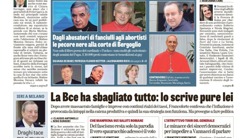 Oggi in edicola