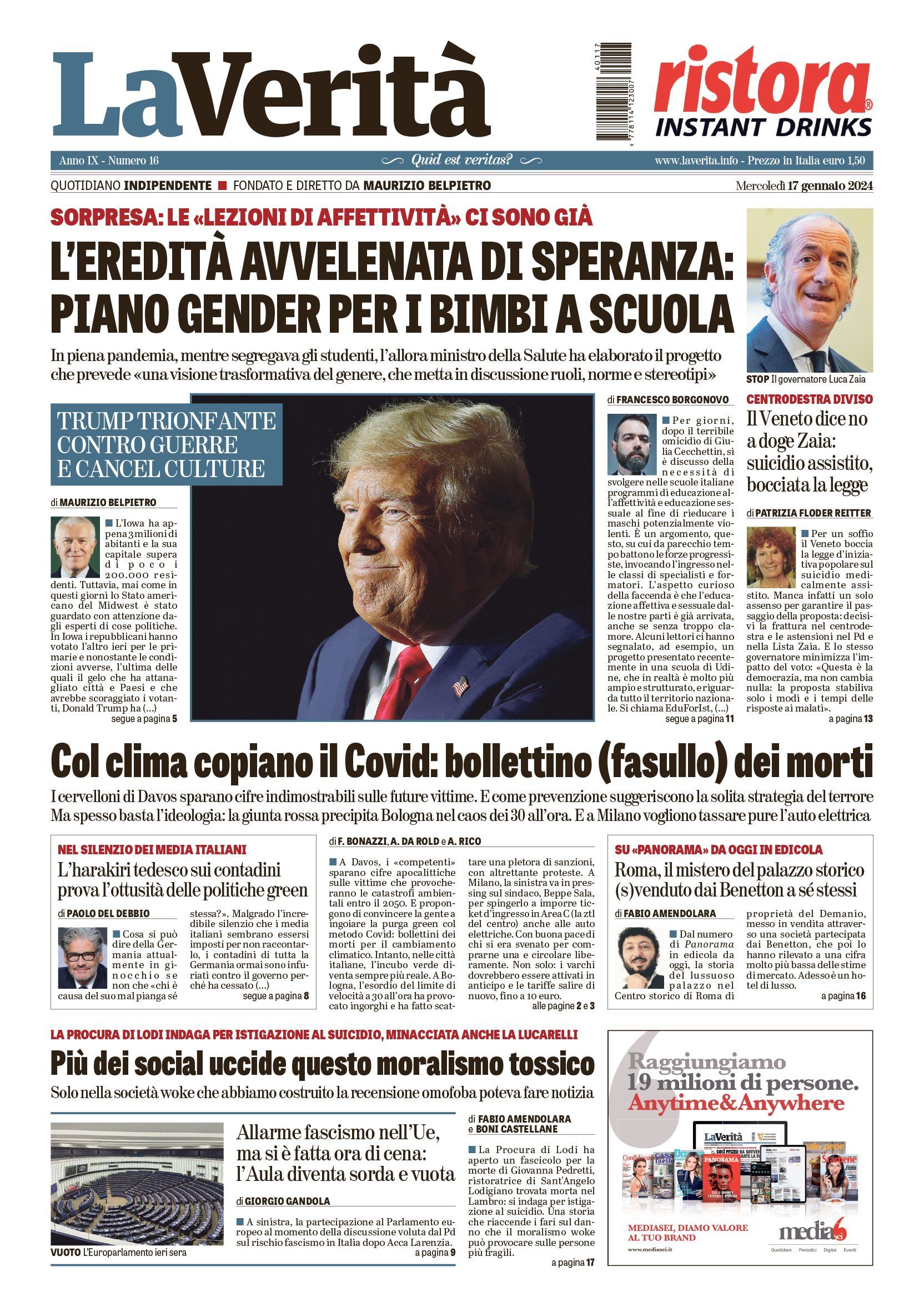 Oggi in edicola