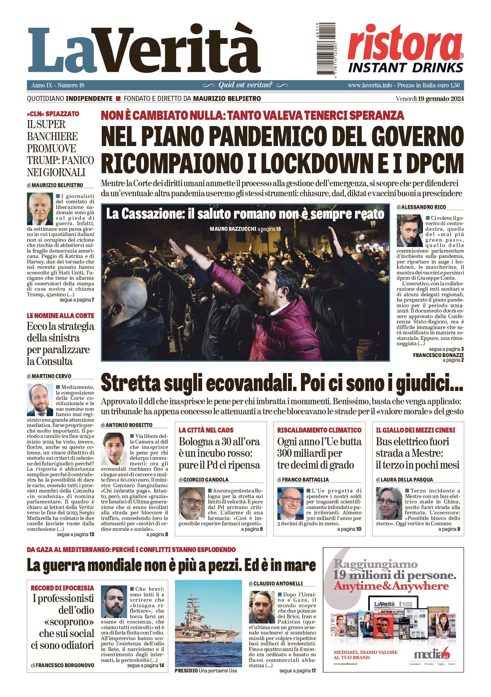 Oggi in edicola