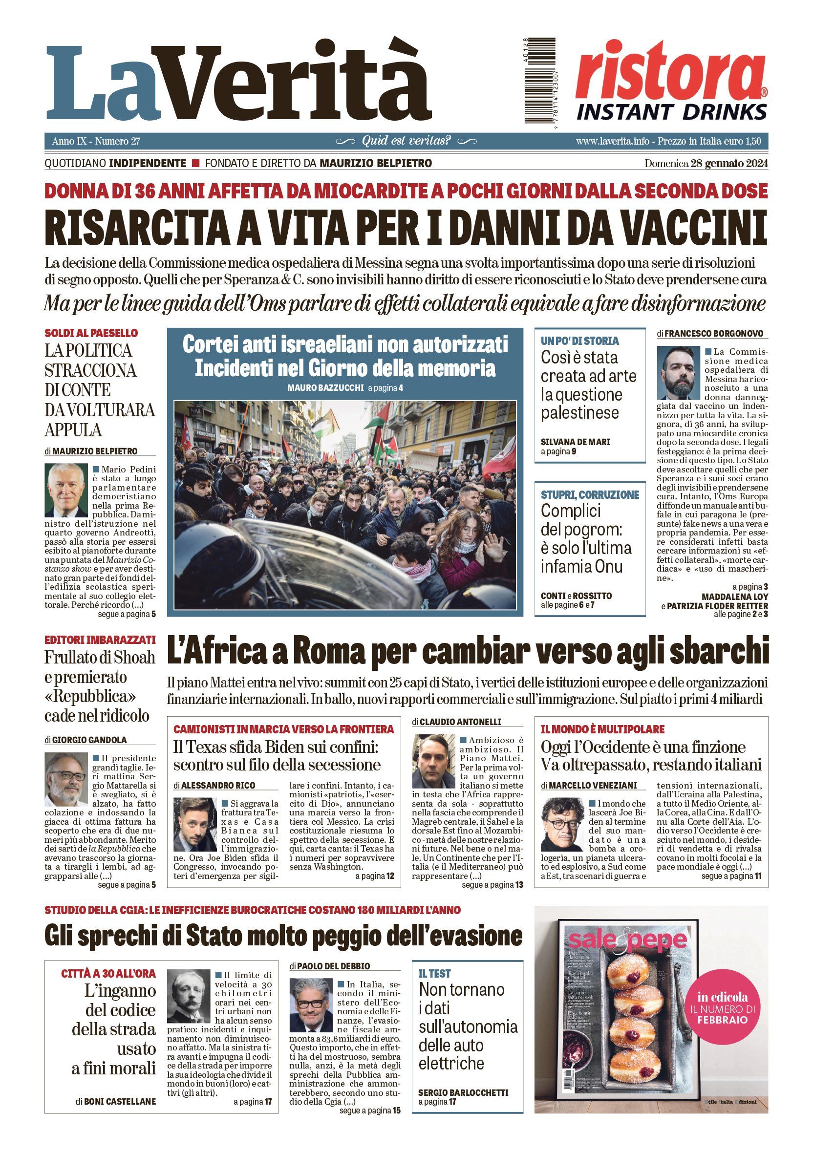 Oggi in edicola