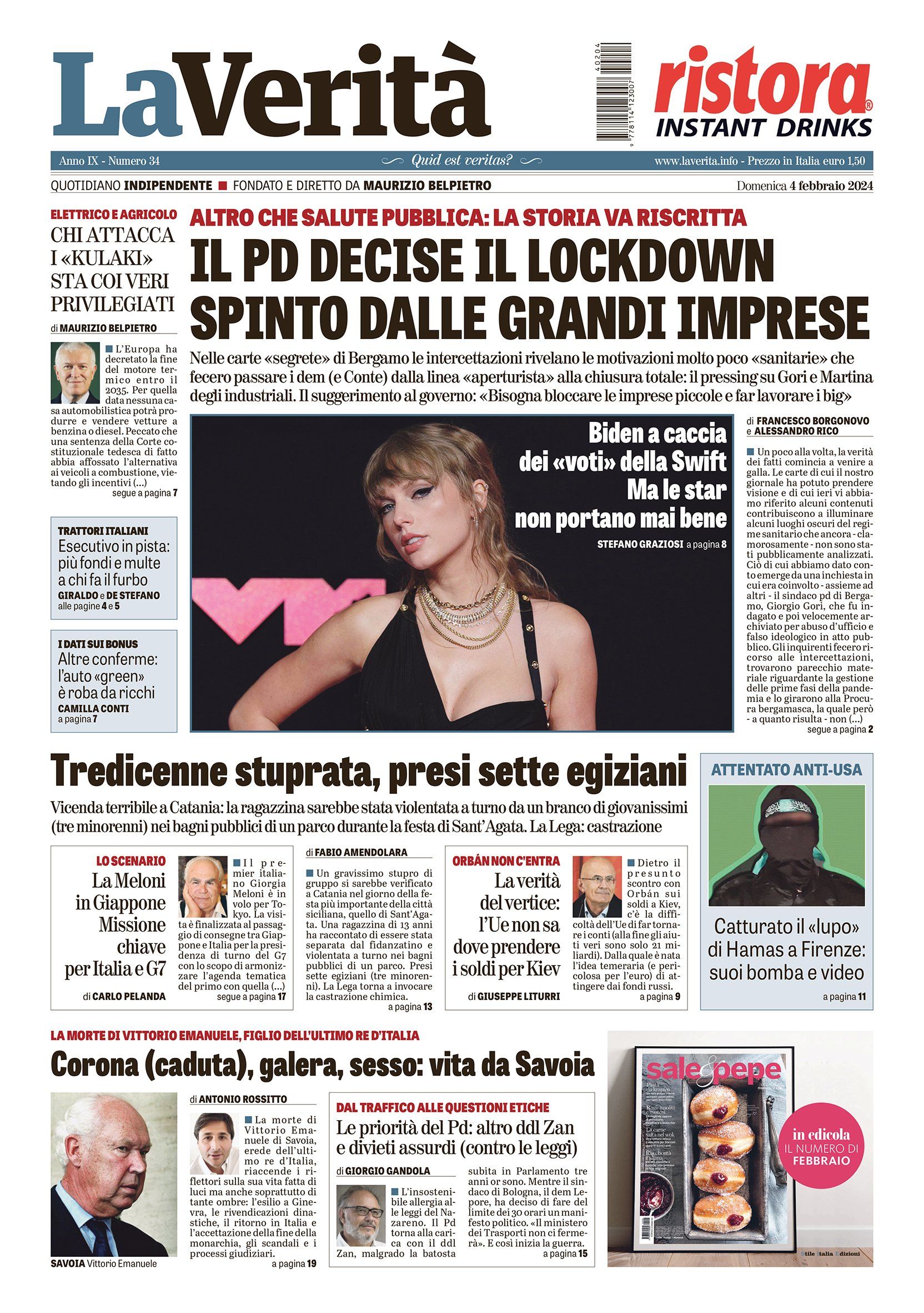 Oggi in edicola