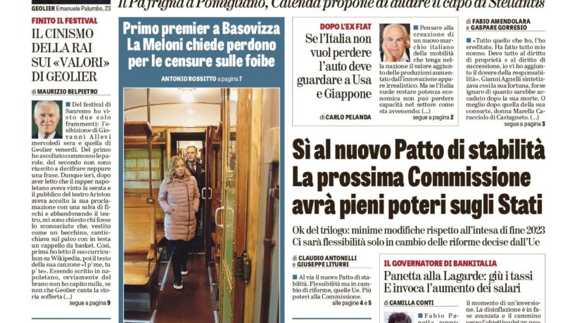 Oggi in edicola
