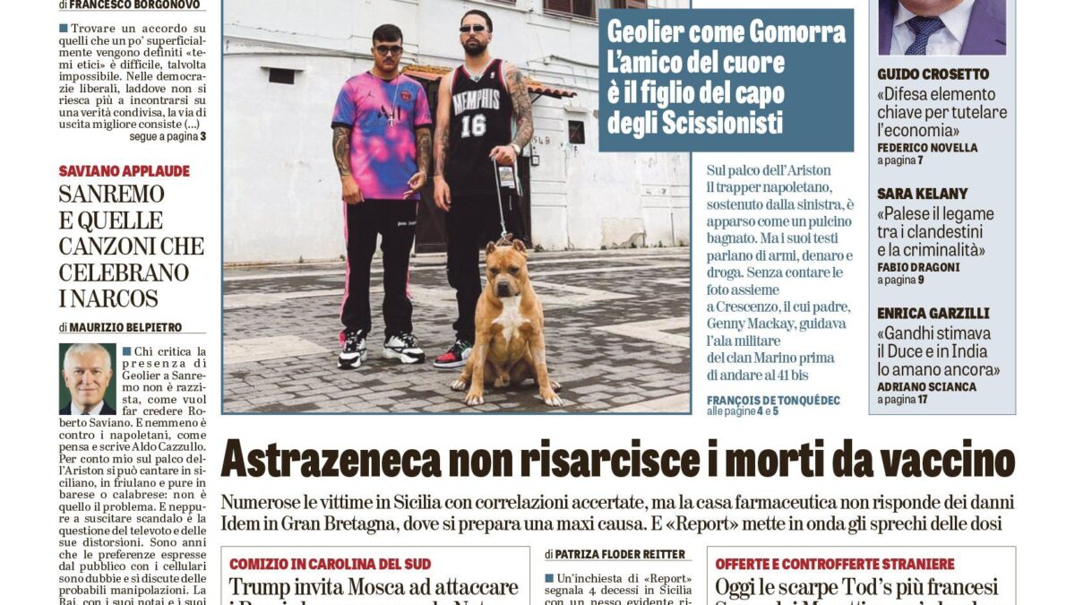 Oggi in edicola