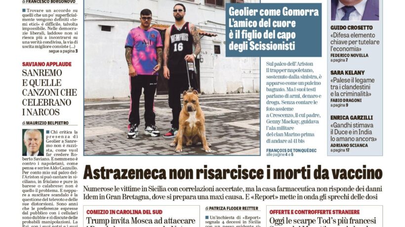 Oggi in edicola