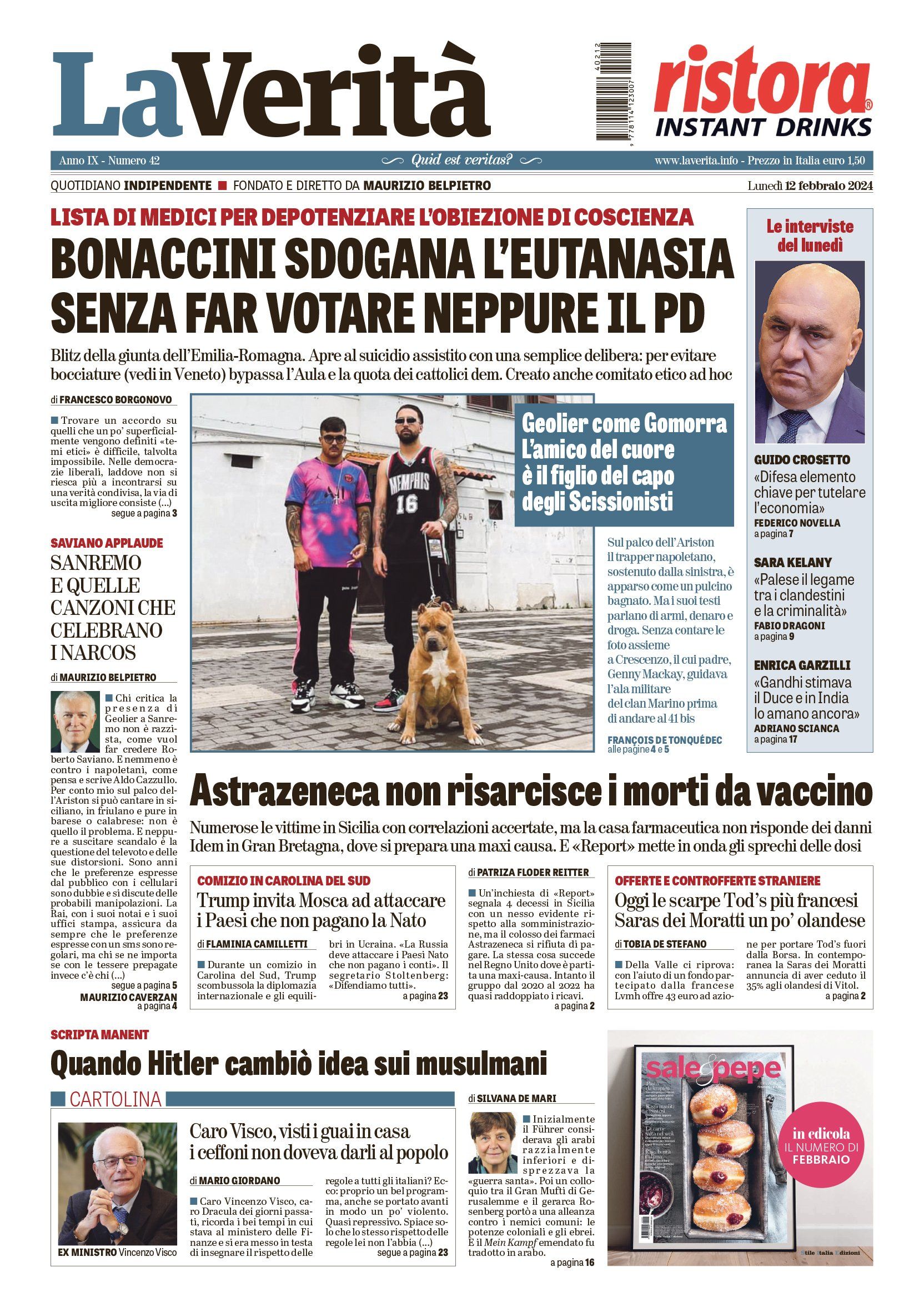 Oggi in edicola