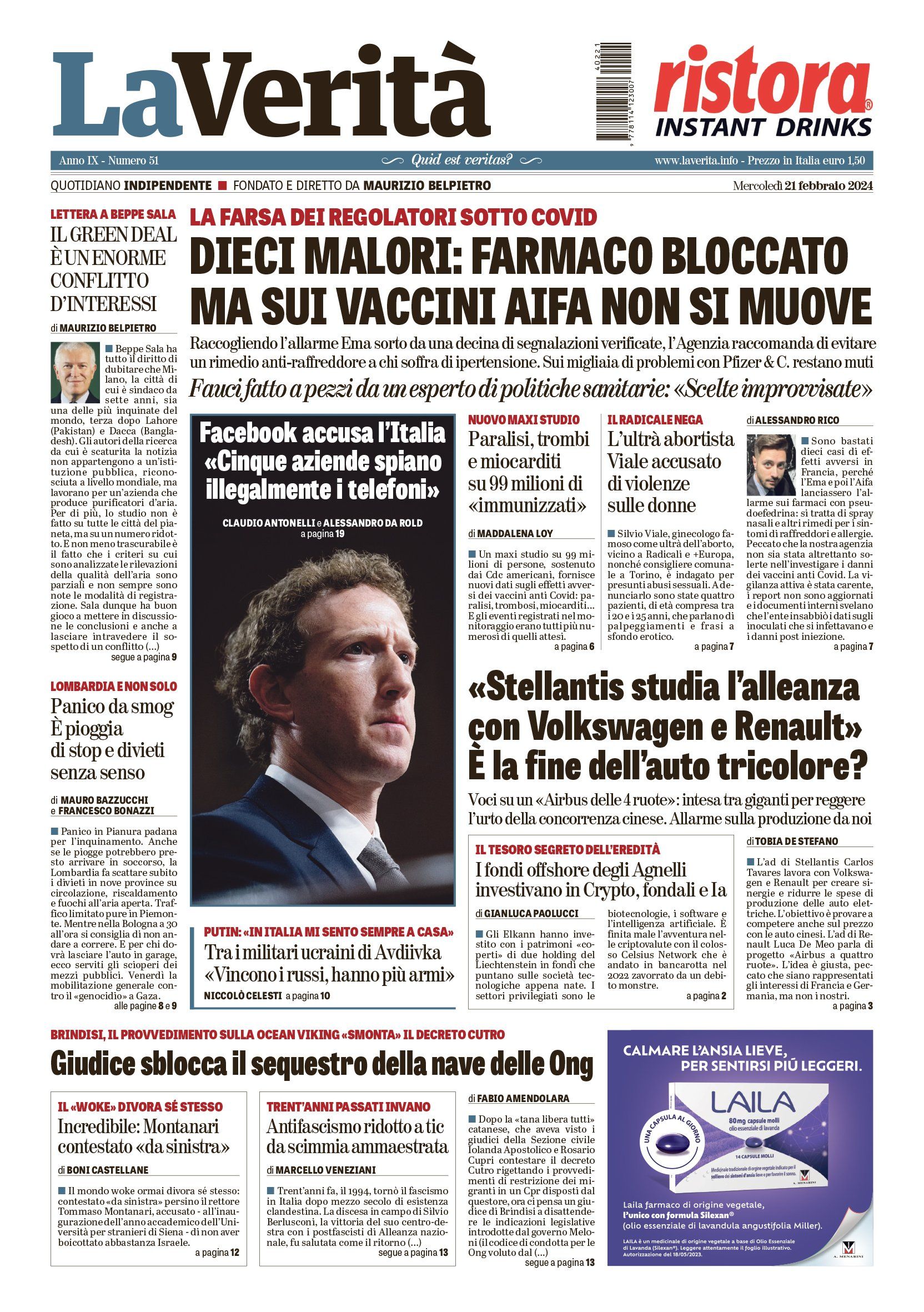 Oggi in edicola