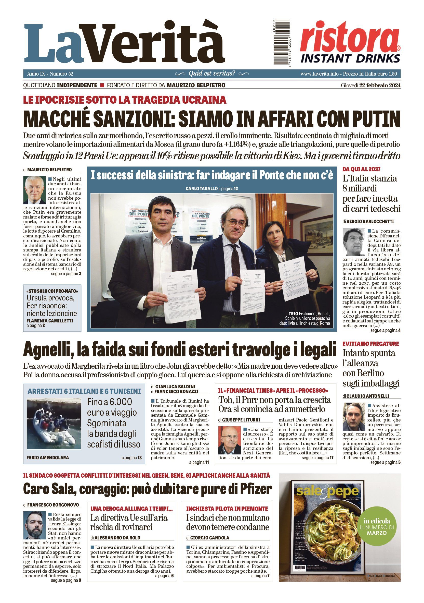 Oggi in edicola