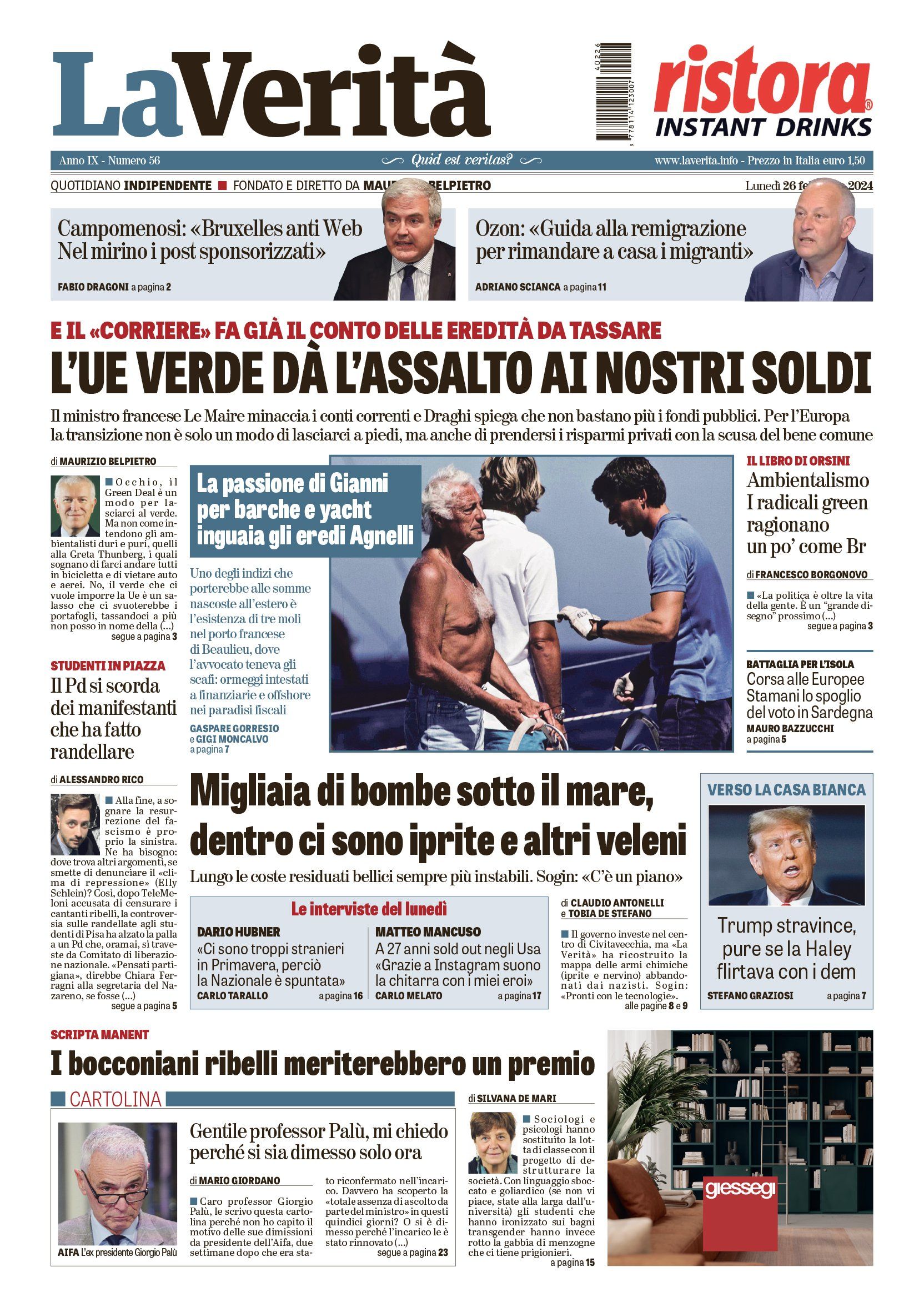 Oggi in edicola