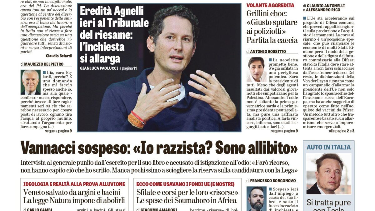 Oggi in edicola