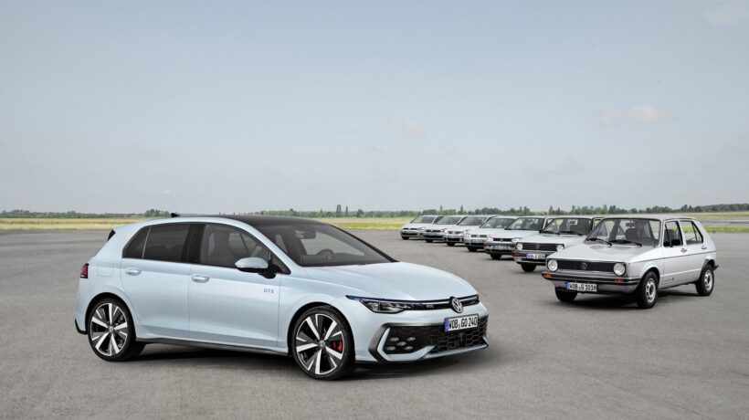 La Golf 8 e le sue antenate (Volkswagen Press)