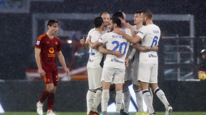 L’Inter si spaventa a Roma, poi scatta in fuga