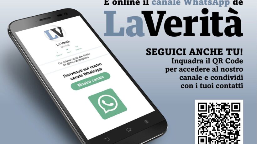 La Verità da oggi, tutti i giorni, anche su Whatsapp