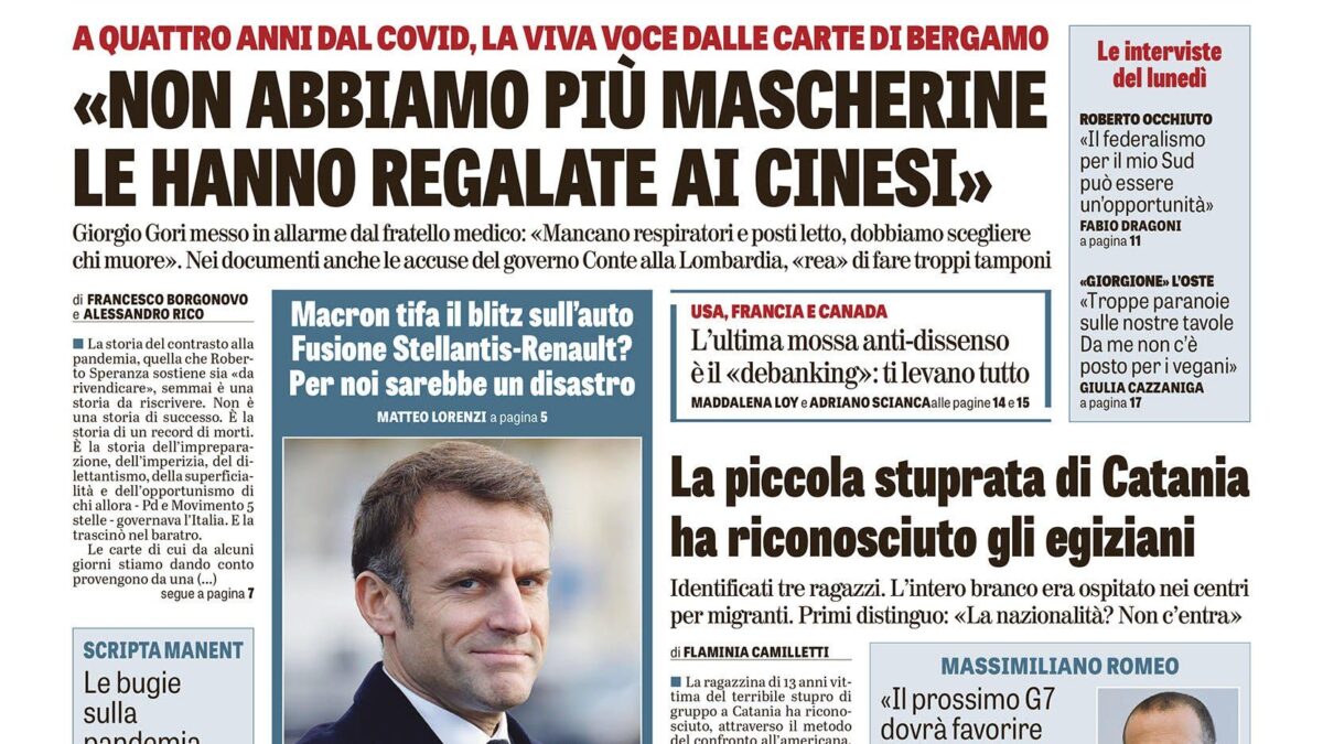 Oggi in edicola