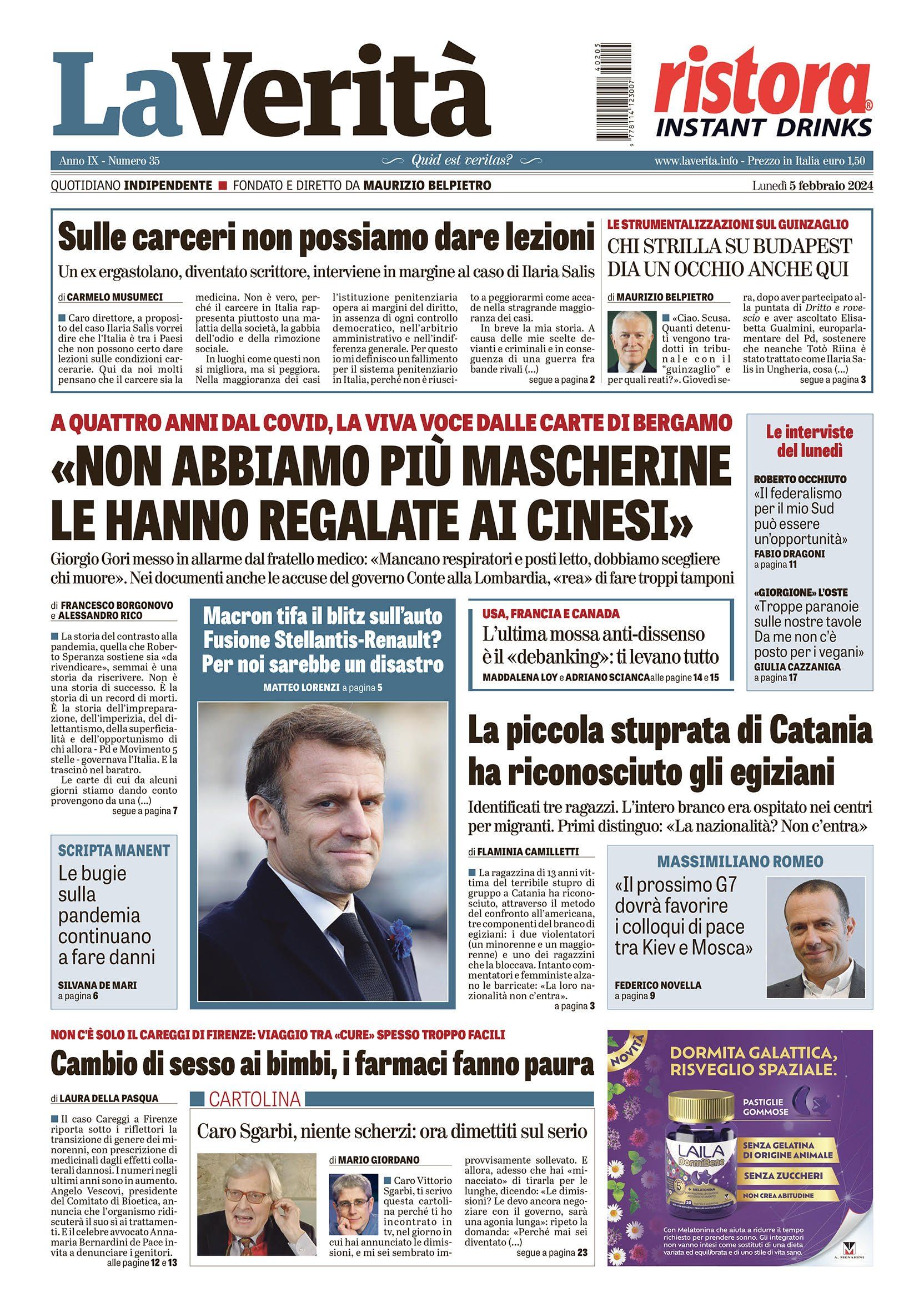 Oggi in edicola